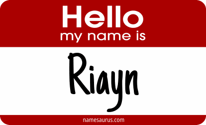 Hello my name is Riayn png download