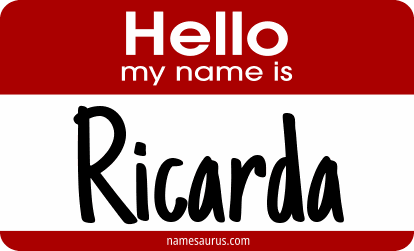 Hello my name is Ricarda png download