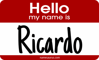 Hello my name is Ricardo png download