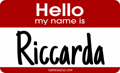 Hello my name is Riccarda png download