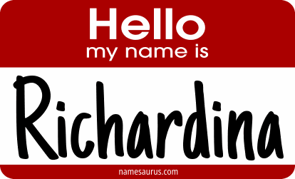 Hello my name is Richardina png download