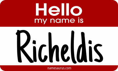 Hello my name is Richeldis png download
