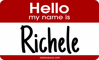 Hello my name is Richele png download