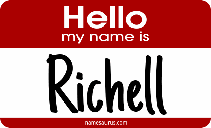 Hello my name is Richell png download