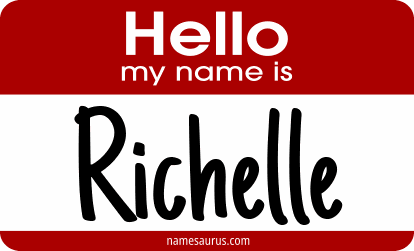 Hello my name is Richelle png download