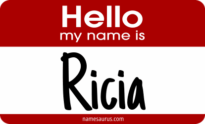 Hello my name is Ricia png download