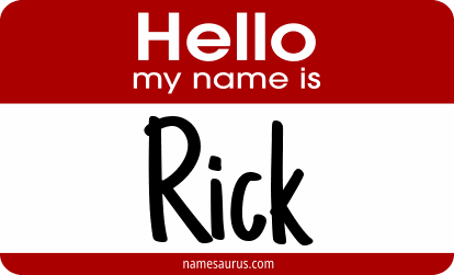 Hello my name is Rick png download