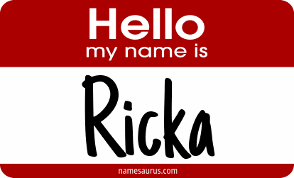 Hello my name is Ricka png download