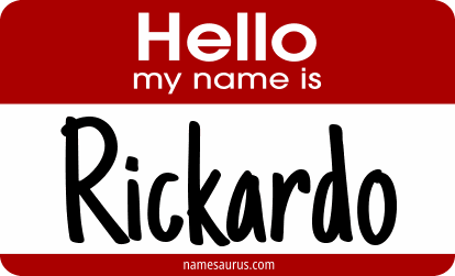Hello my name is Rickardo png download