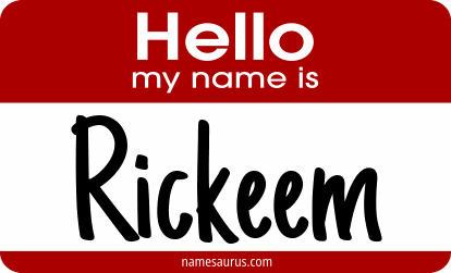 Hello my name is Rickeem png download