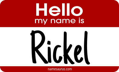Hello my name is Rickel png download