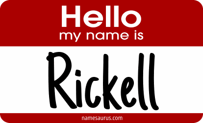 Hello my name is Rickell png download