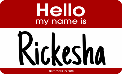 Hello my name is Rickesha png download