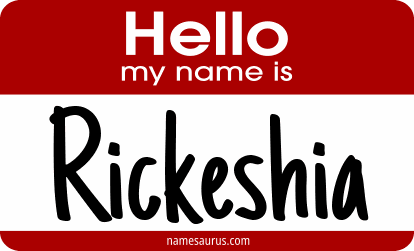 Hello my name is Rickeshia png download