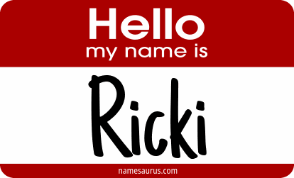 Hello my name is Ricki png download
