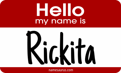 Hello my name is Rickita png download