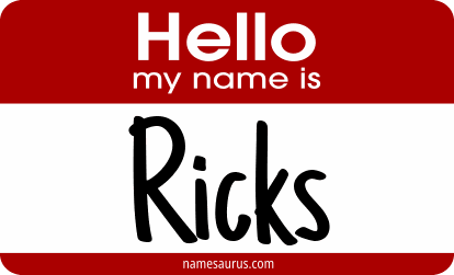 Hello my name is Ricks png download