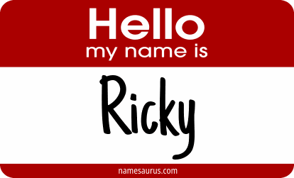 Hello my name is Ricky png download