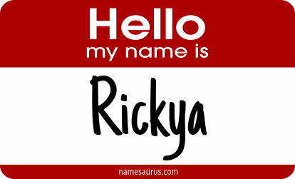 Hello my name is Rickya png download