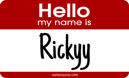 Hello my name is Rickyy png download