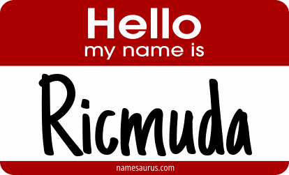 Hello my name is Ricmuda png download