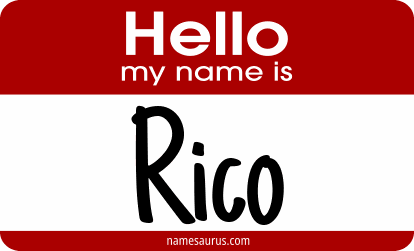 Hello my name is Rico png download