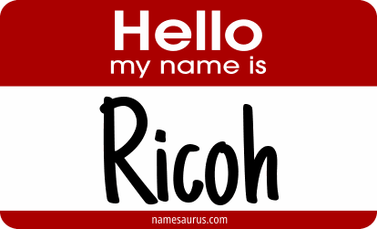 Hello my name is Ricoh png download