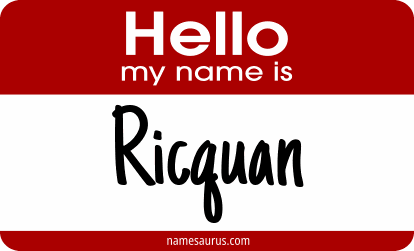 Hello my name is Ricquan png download