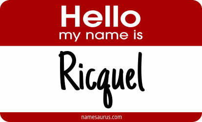 Hello my name is Ricquel png download
