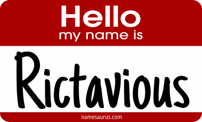 Hello my name is Rictavious png download