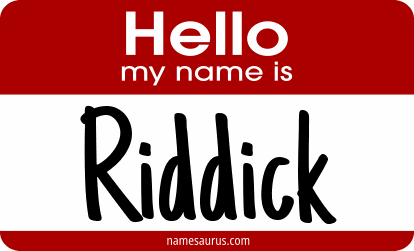 Hello my name is Riddick png download