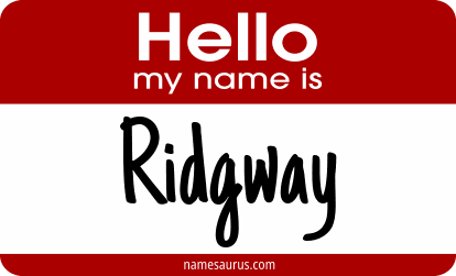 Hello my name is Ridgway png download