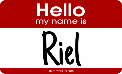 Hello my name is Riel png download