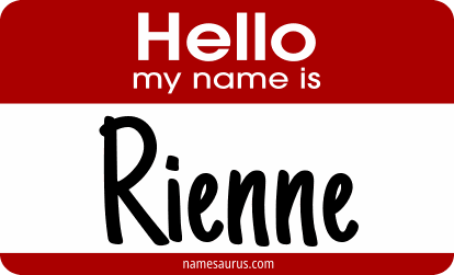 Hello my name is Rienne png download