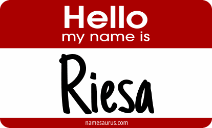 Hello my name is Riesa png download