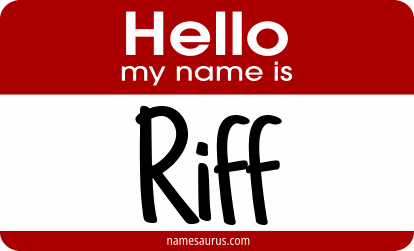 Hello my name is Riff png download