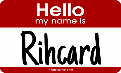 Hello my name is Rihcard png download