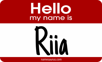 Hello my name is Riia png download