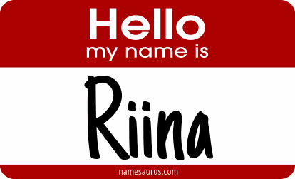 Hello my name is Riina png download
