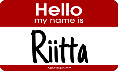 Hello my name is Riitta png download