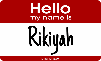 Hello my name is Rikiyah png download