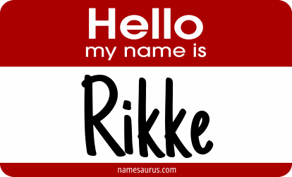 Hello my name is Rikke png download