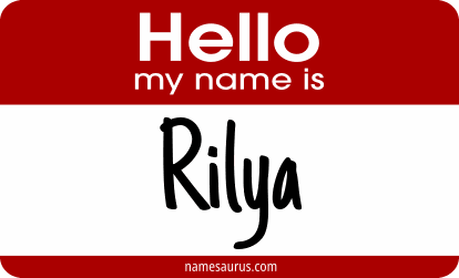 Hello my name is Rilya png download