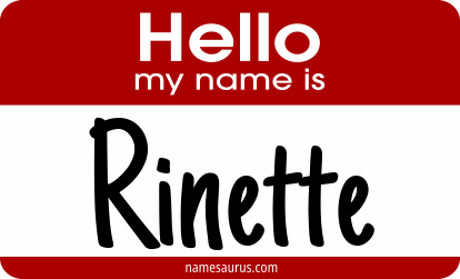 Hello my name is Rinette png download