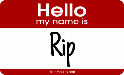 Hello my name is Rip png download