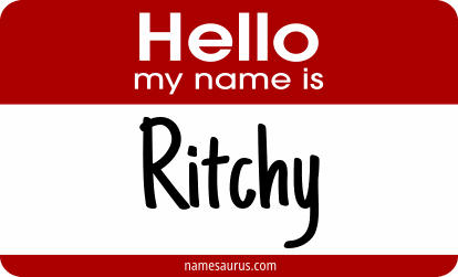 Hello my name is Ritchy png download