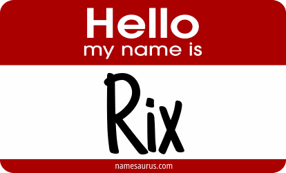 Hello my name is Rix png download