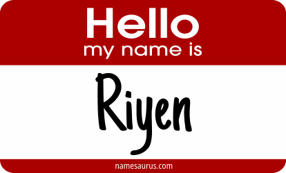 Hello my name is Riyen png download