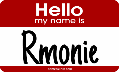 Hello my name is Rmonie png download