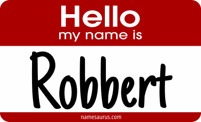 Hello my name is Robbert png download